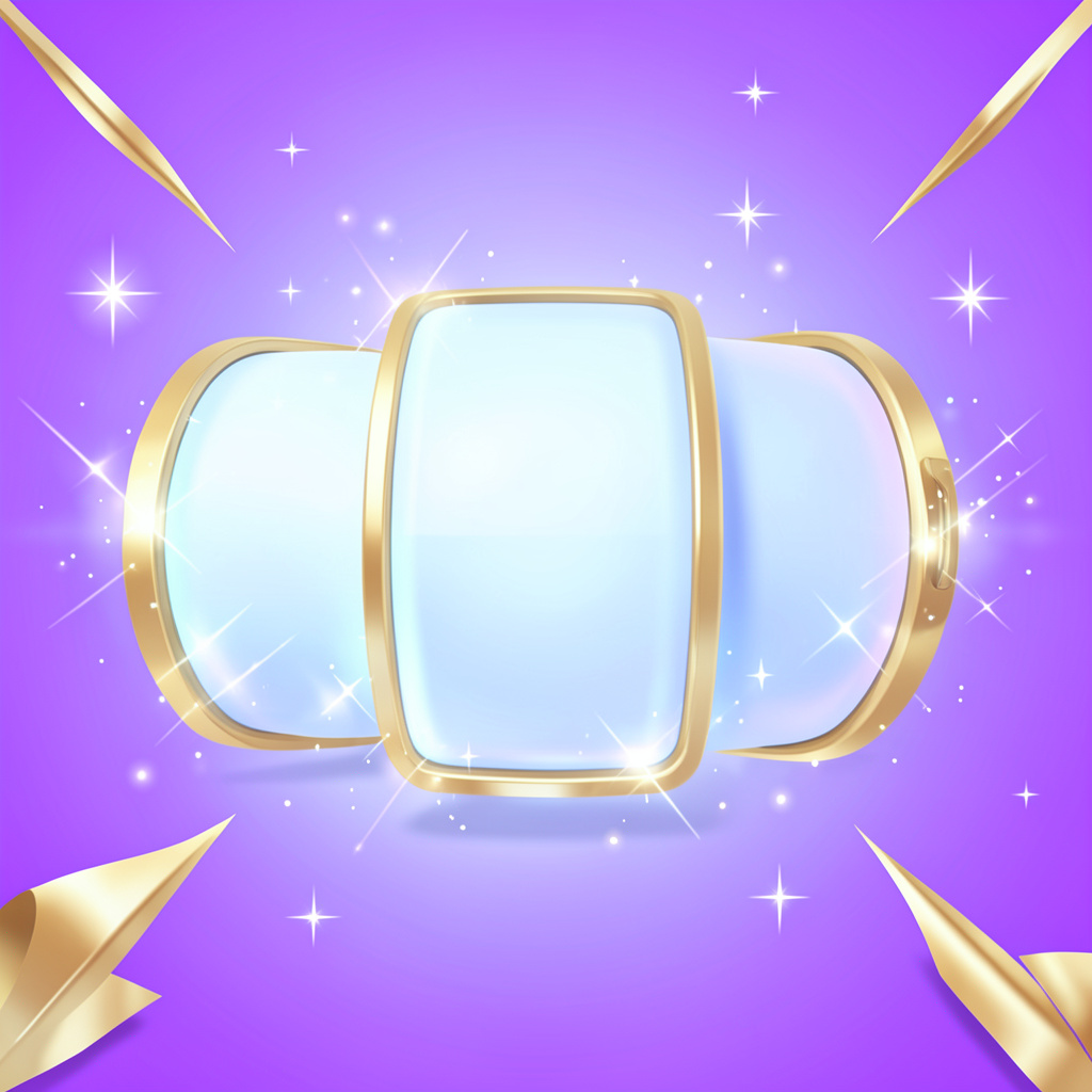 Bright purple and violet gradient background with golden accent shapes, glowing slot reels and sparkling light effects, conveying excitement and premium online gaming atmosphere.