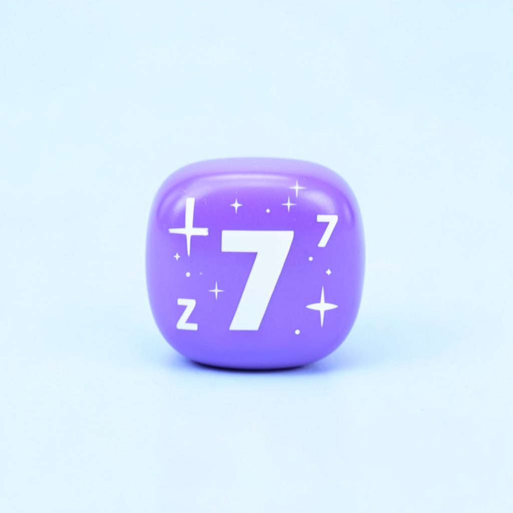 Small bright purple thumbnail with lucky seven symbols and sparkle effects, classic casino vibe.